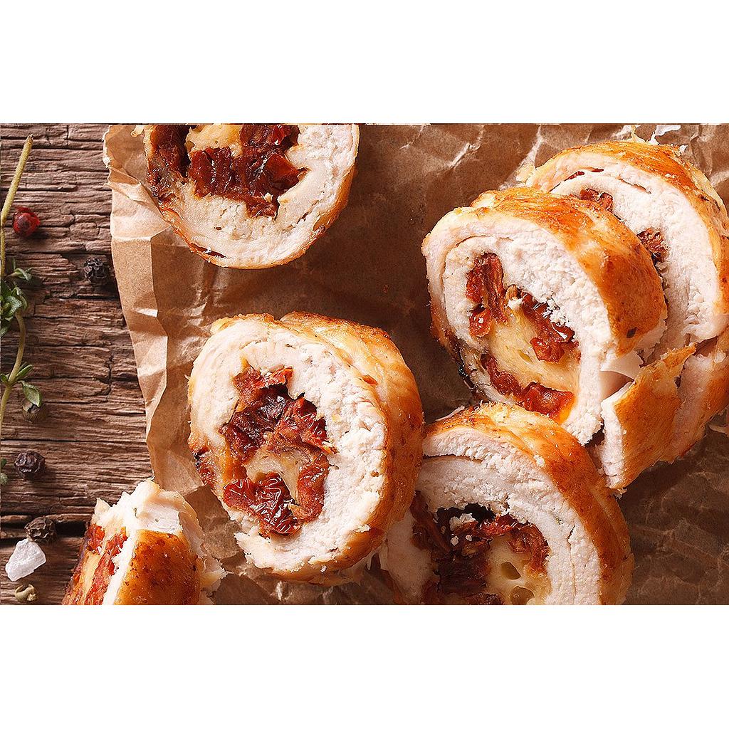 Chicken roulade with sun-dried tomatoes
